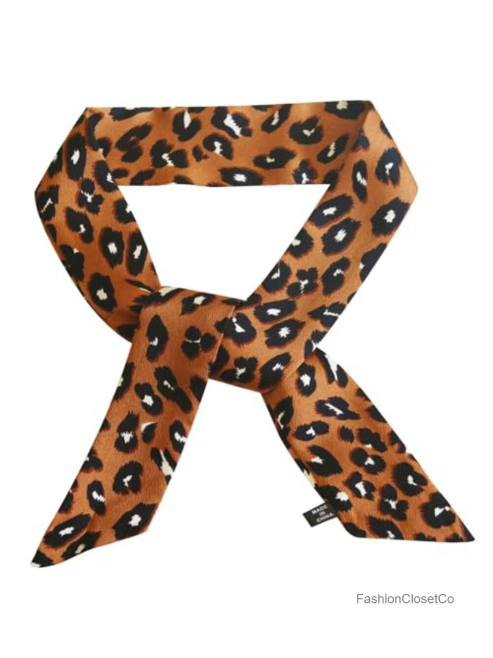 Fashion Skinny Scarf for Hair Bags Neck - 100% Polyester Satin Silk